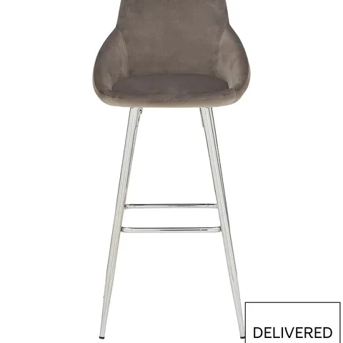 DAHLIA BAR STOOL - GREY - COLLECTION ONLY