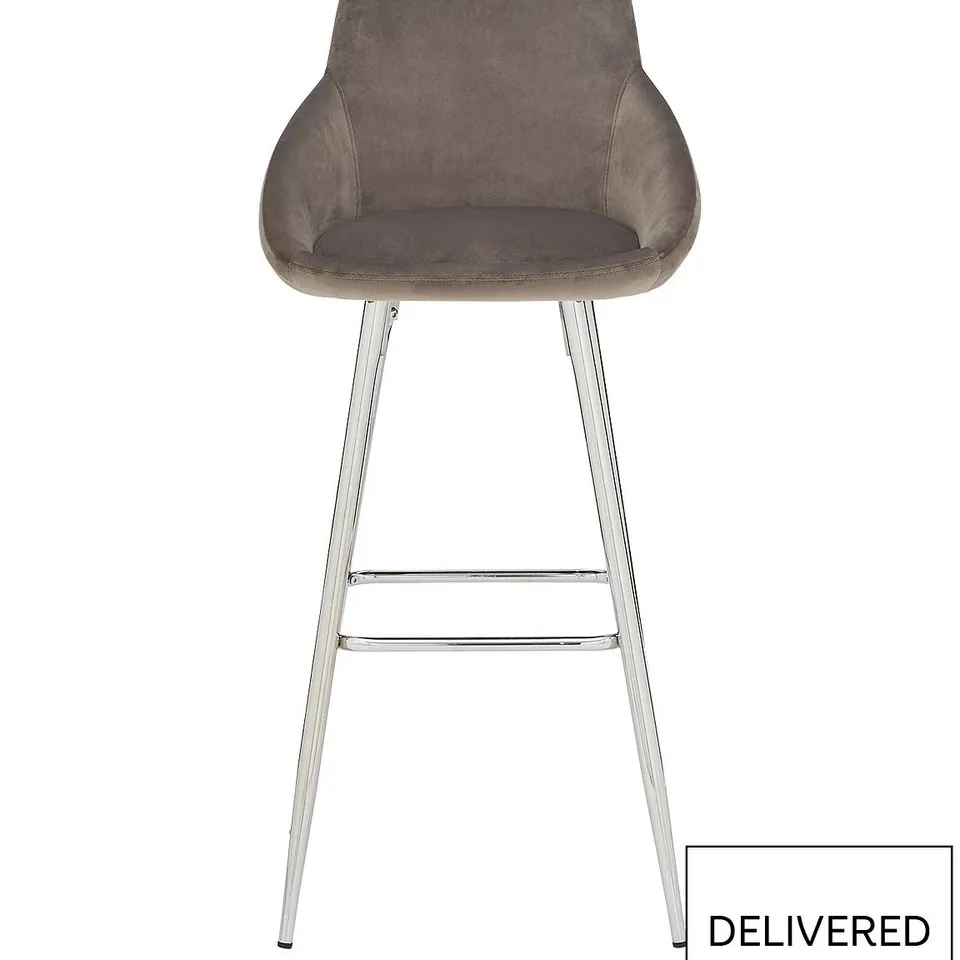 DAHLIA BAR STOOL - GREY - COLLECTION ONLY