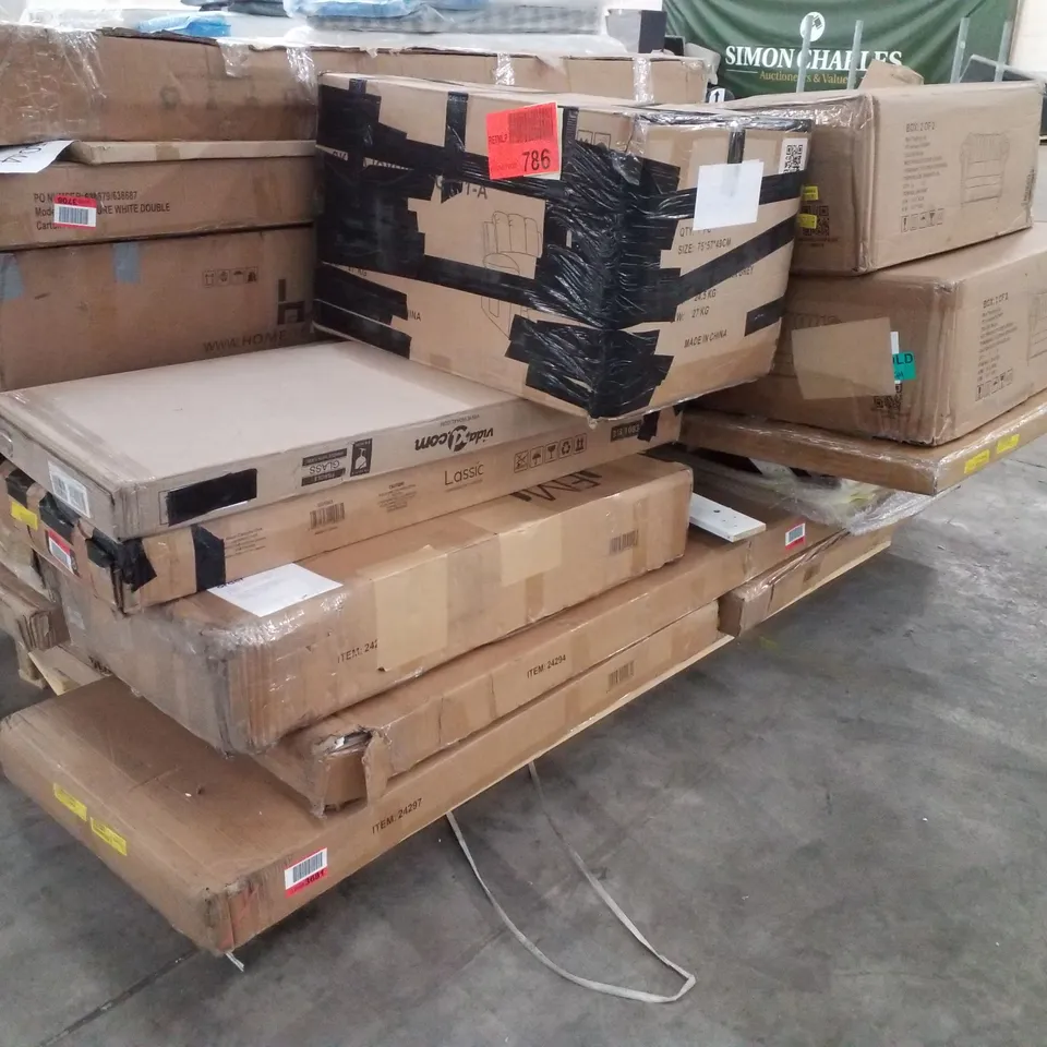 PALLET CONTAINING ASSORTED FLATPACK FURNITURE PARTS 