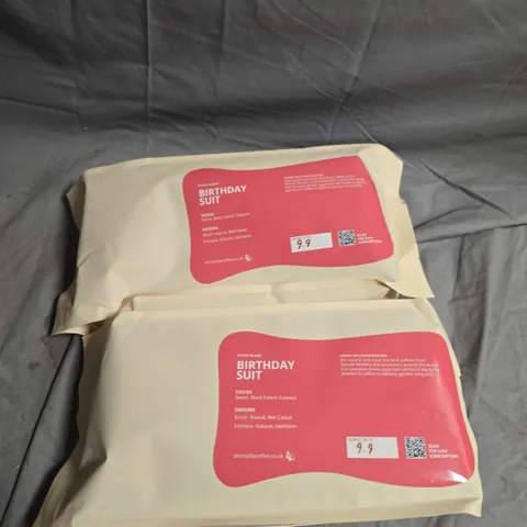 2 X BIRTHDAY SUIT HOUSE BLEND COFFEE PACKS 
