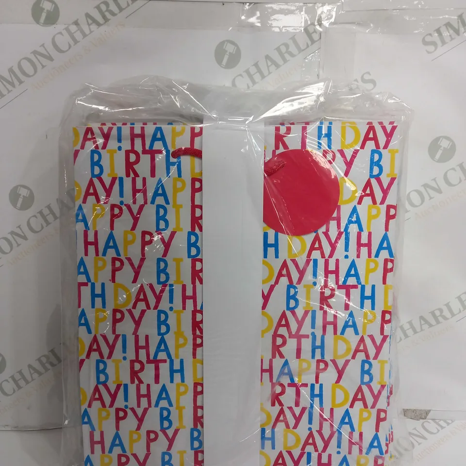BOX OF APPROX 120 HAPPY BIRTHDAY GIFT BAGS 