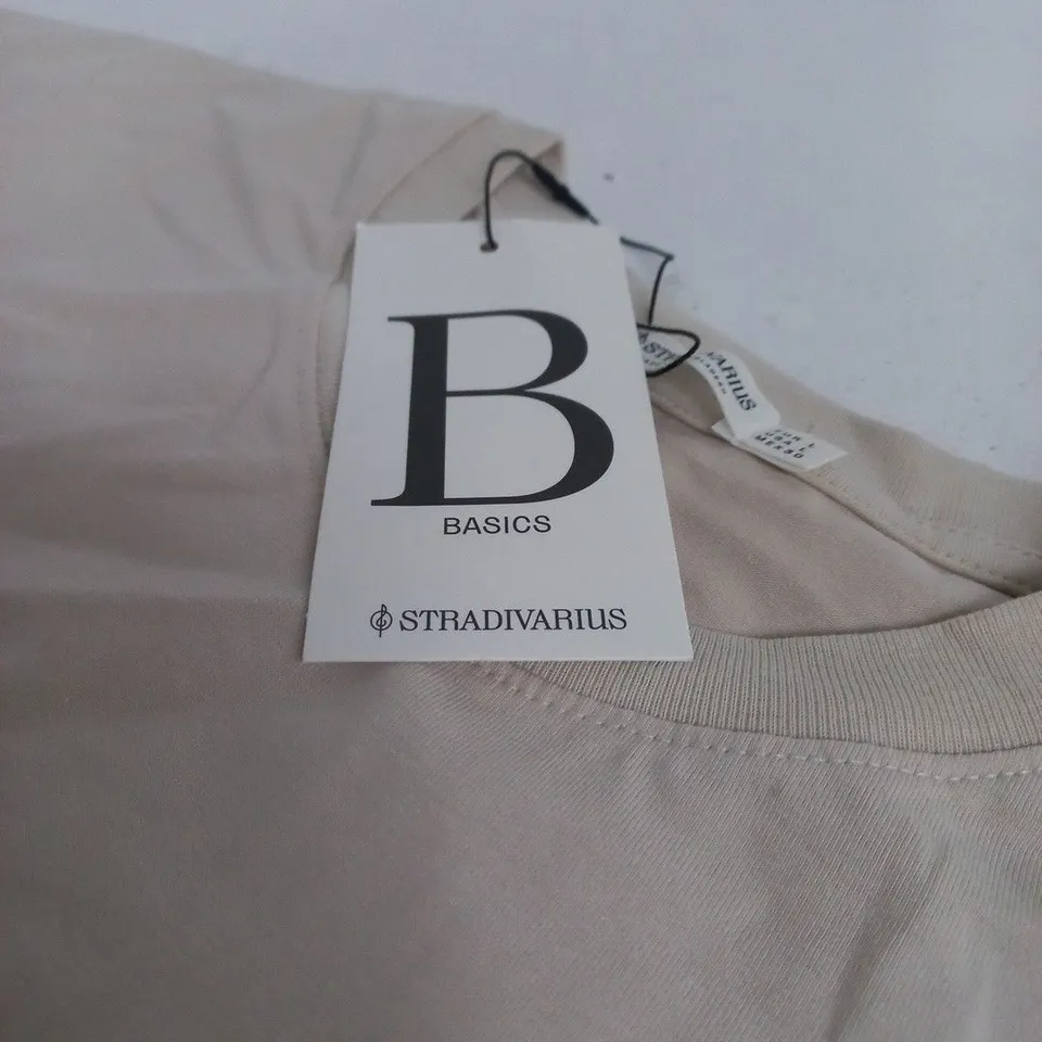 STRADIVARIUS BASICS TOP – BEIGE – UK SIZE L