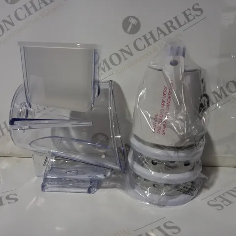 UNBOXED COOKS ESSENTIALS GLITZ SPEED GRATER AND SLICER WITH SUCTION BASE