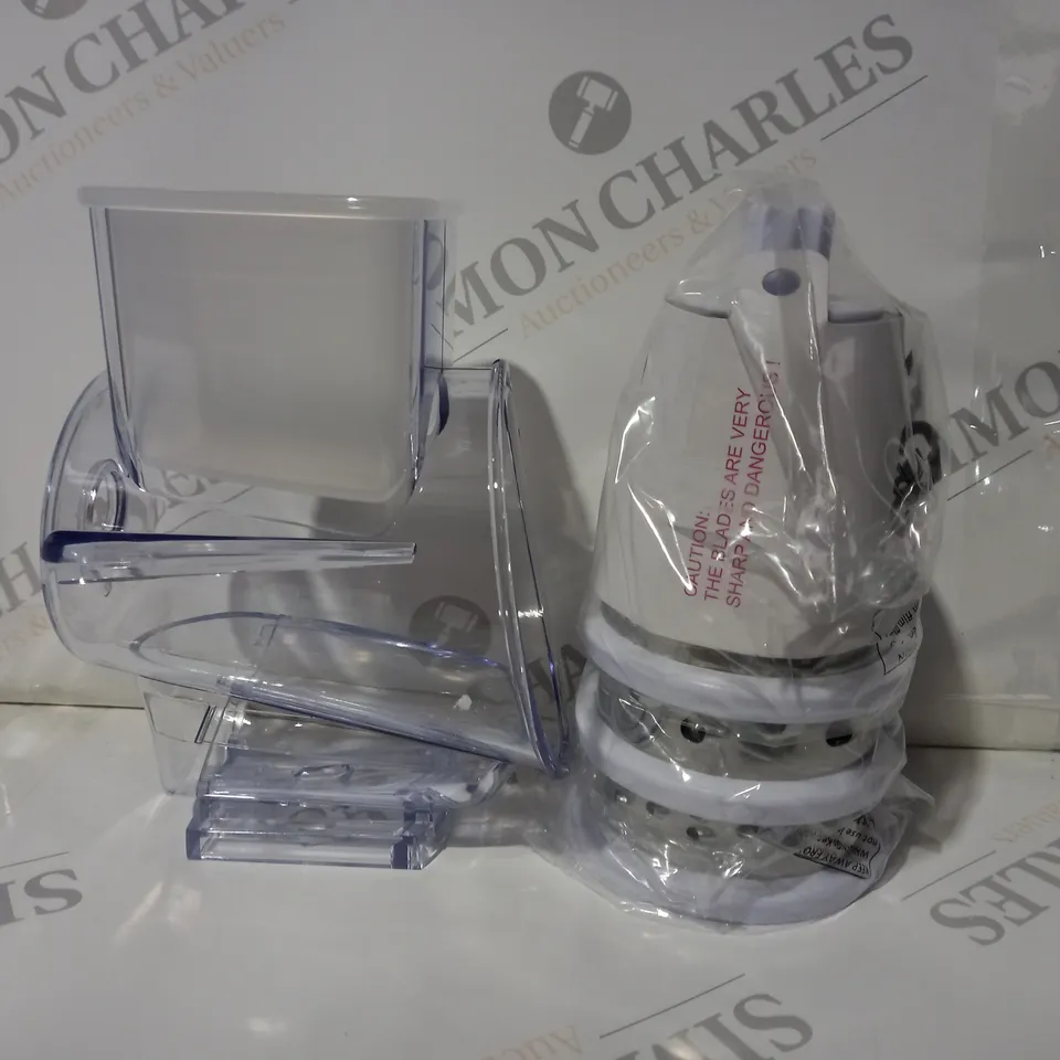 UNBOXED COOKS ESSENTIALS GLITZ SPEED GRATER AND SLICER WITH SUCTION BASE