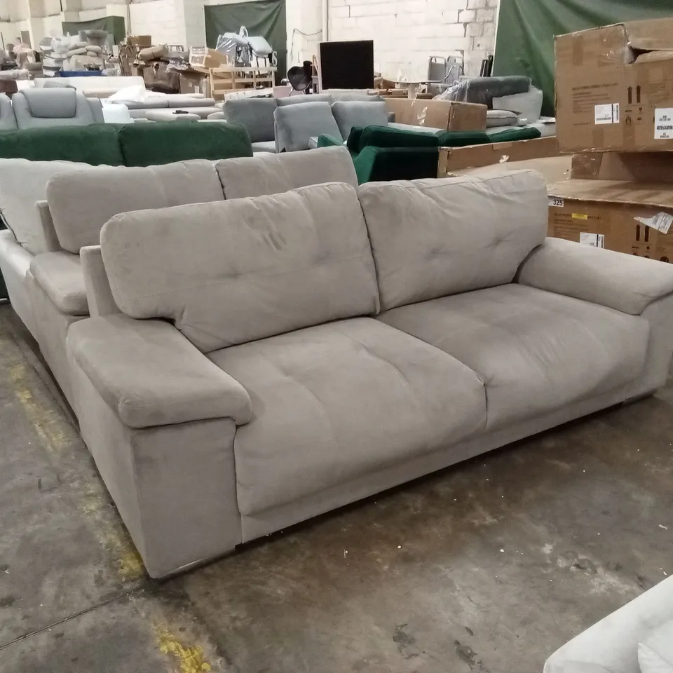 KANSAS 3 SEATER SOFA, CHAMPAGNE CLASSIC VELVET