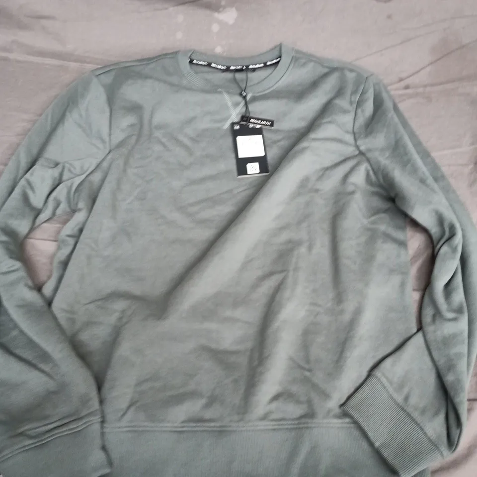 THREADBARE MENS FLEECE CREW SWEATSHIRT – REGULAR FIT, XL, PETROL