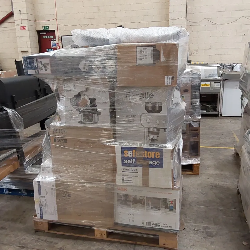 PALLET OF APPROXIMATELY UNPROCESSED RAW RETURN HOUSEHOLD AND ELECTRICAL GOODS TO INCLUDE;