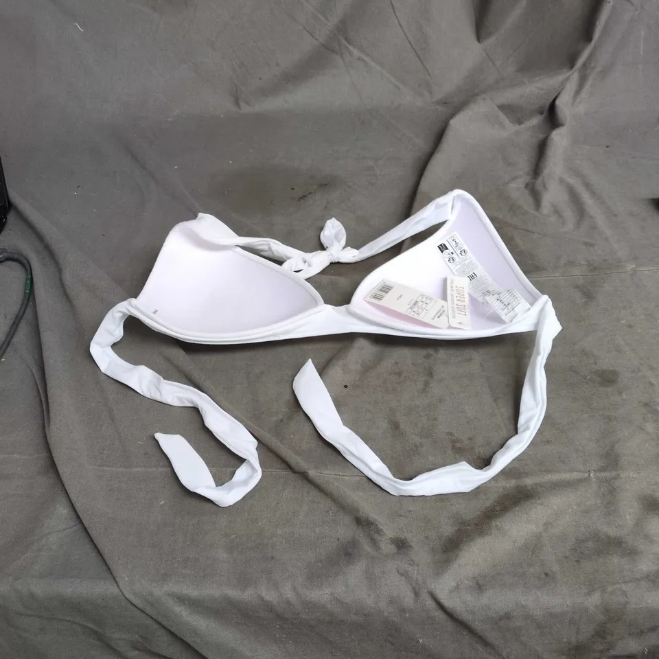 CALZEDONIA GISELLE WHITE SWIMWEAR BIKINI TOP WITH TIE STRAPS – UK 38 (EU 40)
