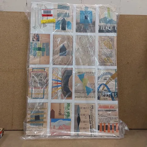 BAGGED CANVAS PAINTING - MID CENTURY GRID I BY NIKKI GALAPON (1 ITEM)