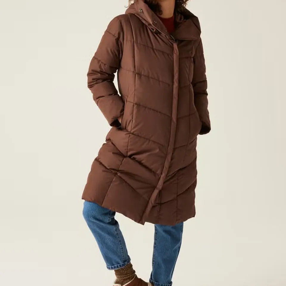 BRAND NEW REGATTA WOMEN'S NURIE QUILTED JACKET DARK BROWN SIZE 10