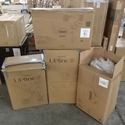 BOXED VENICCI STROLLER, CARRYCOT, CAR SEAT AND I-SIZE BASE (4 BOXES)