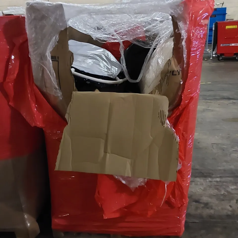 PALLET TO CONTAIN ASSORTED HOUSEHOLD ITEMS AND CONSUMER PRODUCTS. INCLUDING BOXED FURNITURE ETC