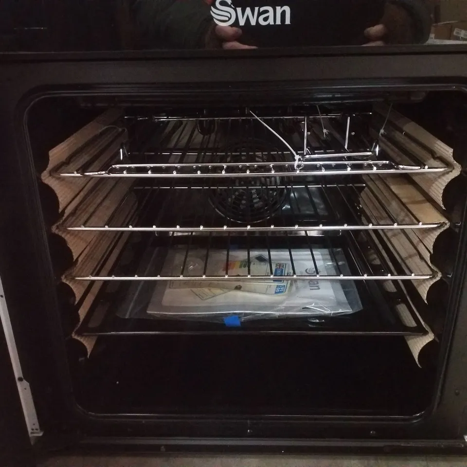 SWAN SX16730W 60CM ELECTRIC DOUBLE OVEN CERAMIC HOB COOKER - WHITE