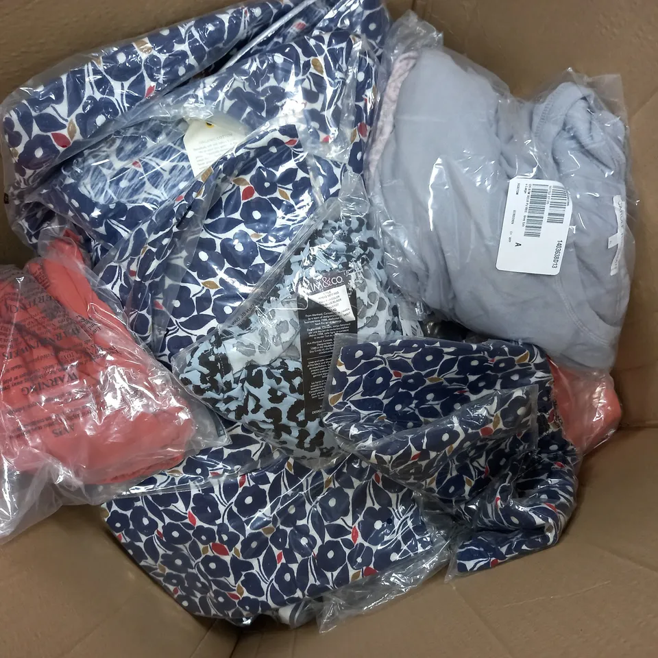 APPROXIMATELY 20 ASSORTED CLOTHING ITEMS TO INCLUDE TOPS, TROUSERS, SKIRTS, ETC