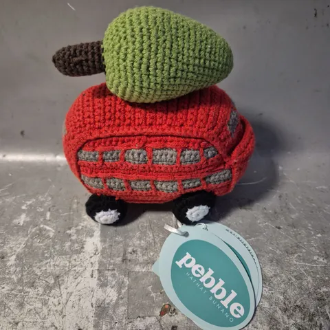 PEBBLE FESTIVE RATTLE BUS PLUSH 