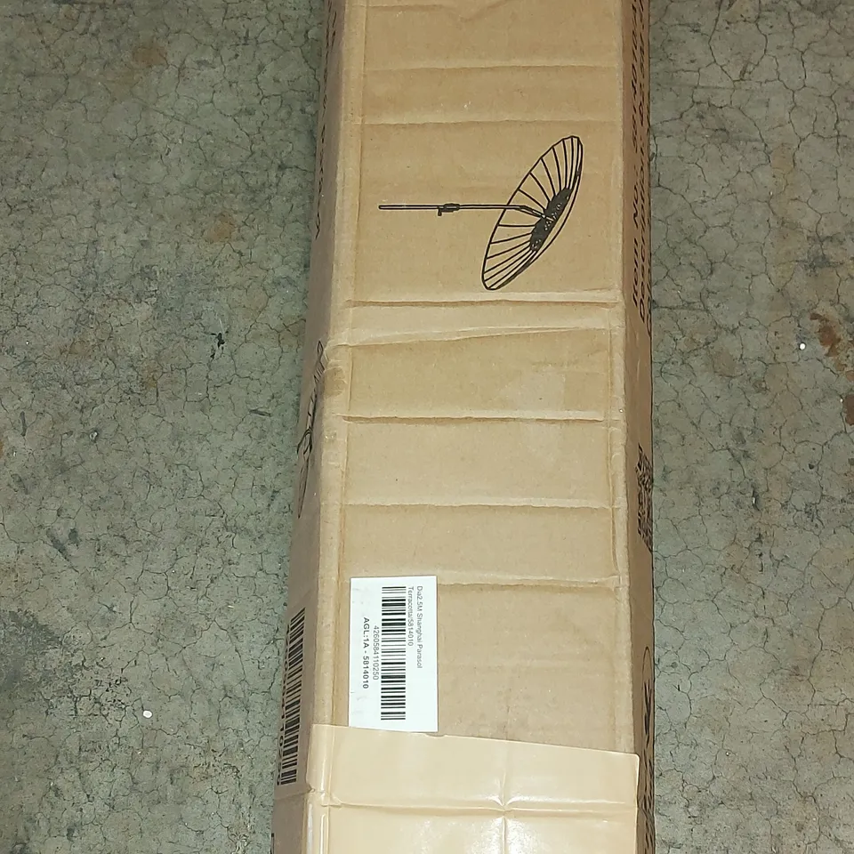 BOXED 250CM ROUND GARDEN SHANGHAI PARASOL UMBRELLA (1 BOX)