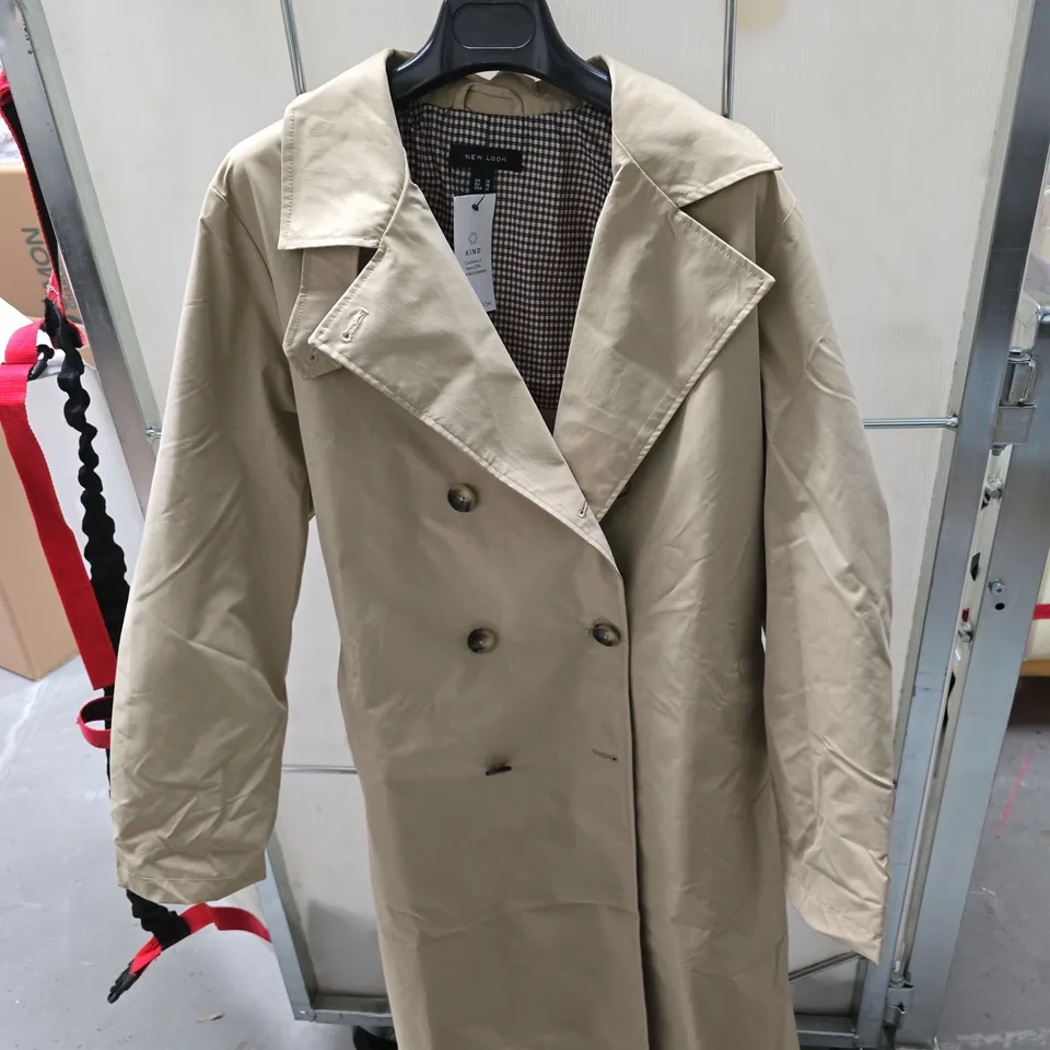 NEW LOOK WOMEN'S TRENCH COAT – BEIGE, UK 18