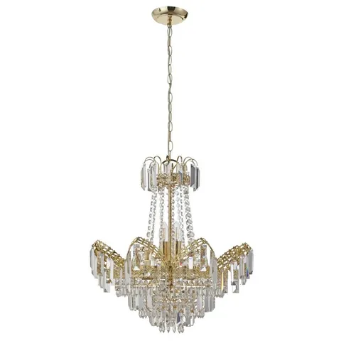 BOXED SLATINGTON 9-LIGHT CRYSTAL CHANDELIER 