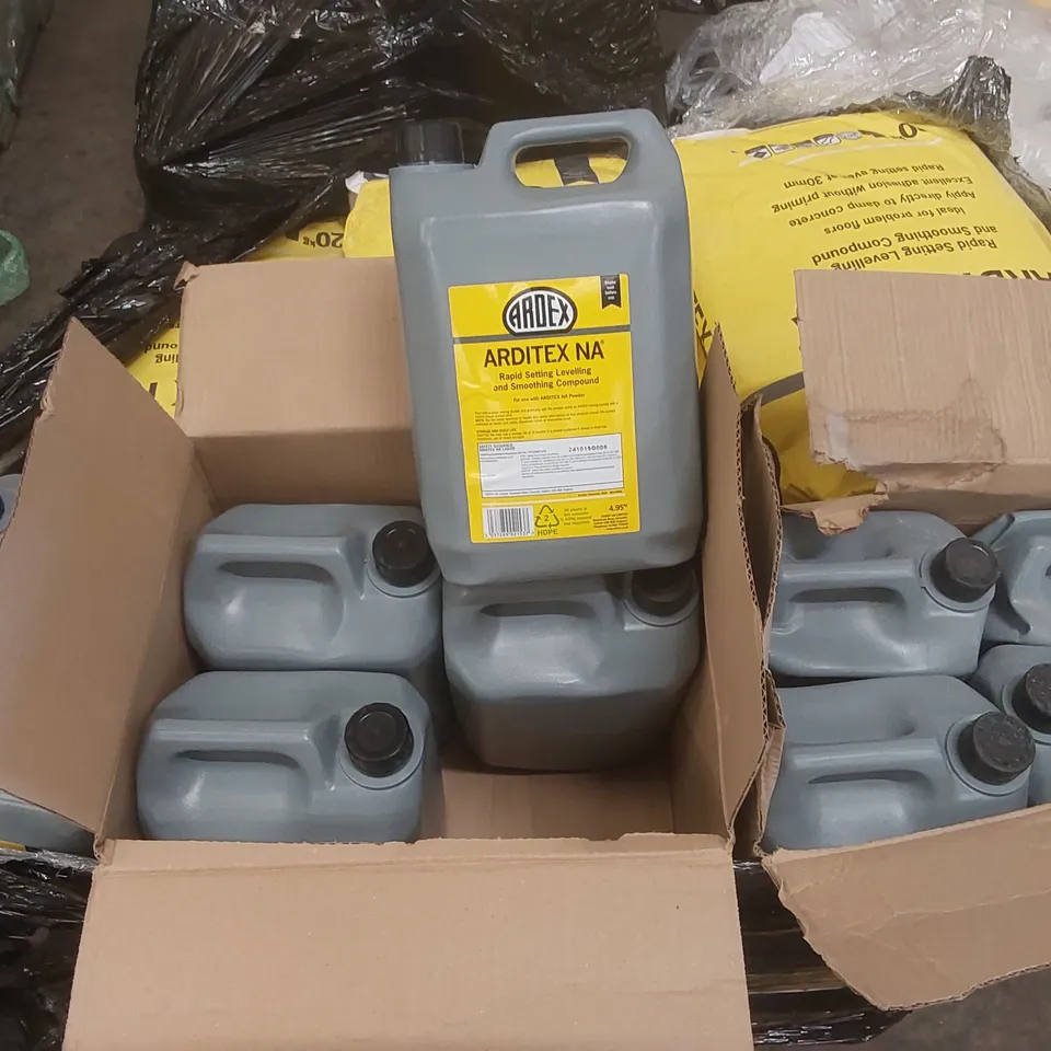 PALLET CONTAINING A VERY LARGE QUANTITY OF ARDEX RAPID SETTING LEVELING AND SMOOTHING COMPOUND