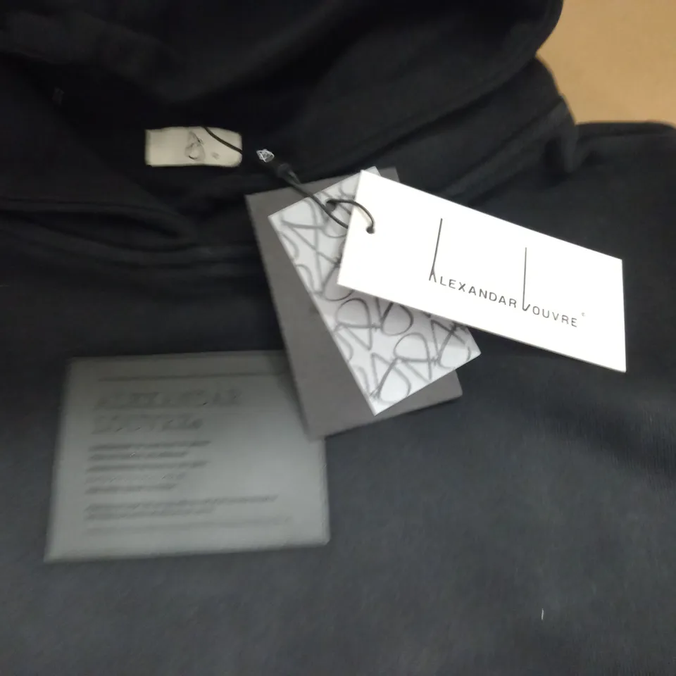 ALEXANDAR LOUVRE BLACK HOODIE - L