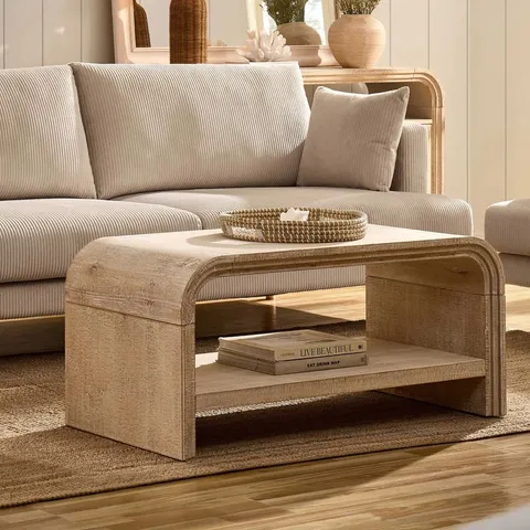 BOXED DUSK ALORA COFFEE TABLE - WASHED WOOD (1 BOX)