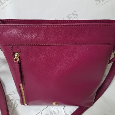 ASH WOOD LEATHER CROSSBODY BAG IN NAVY