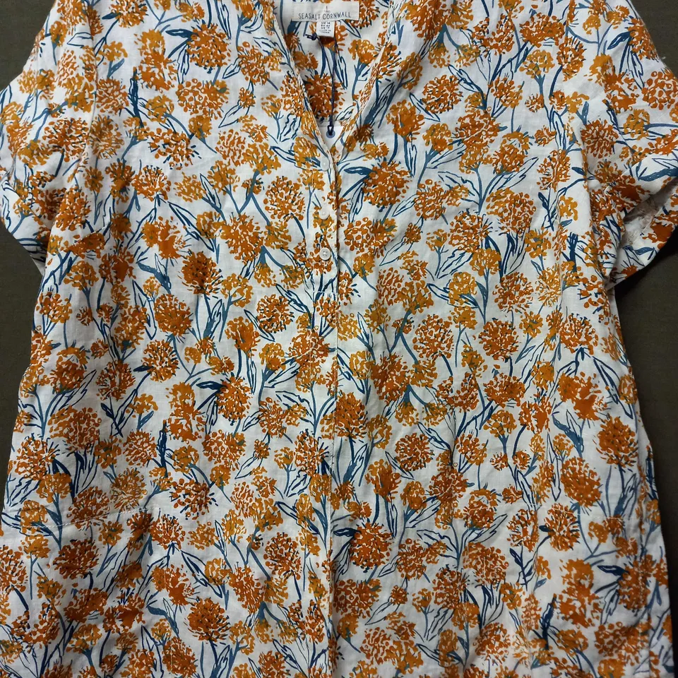 SEASALT CORNWALL FORESHORE DRESS IN THRIFT MEADOW CHALK - UK 16