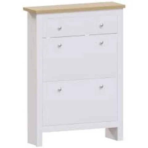 BOXED ARLINGTON SHOE CABINET - WHITE (1 BOX)