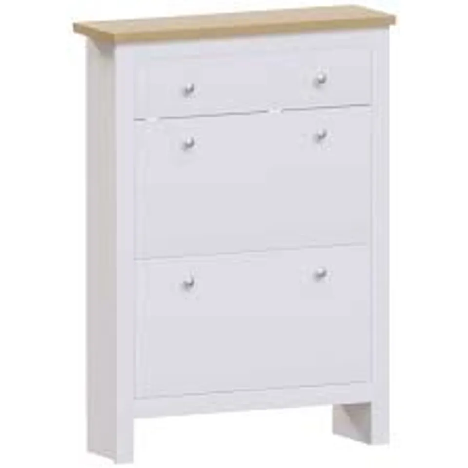 BOXED ARLINGTON SHOE CABINET - WHITE (1 BOX)