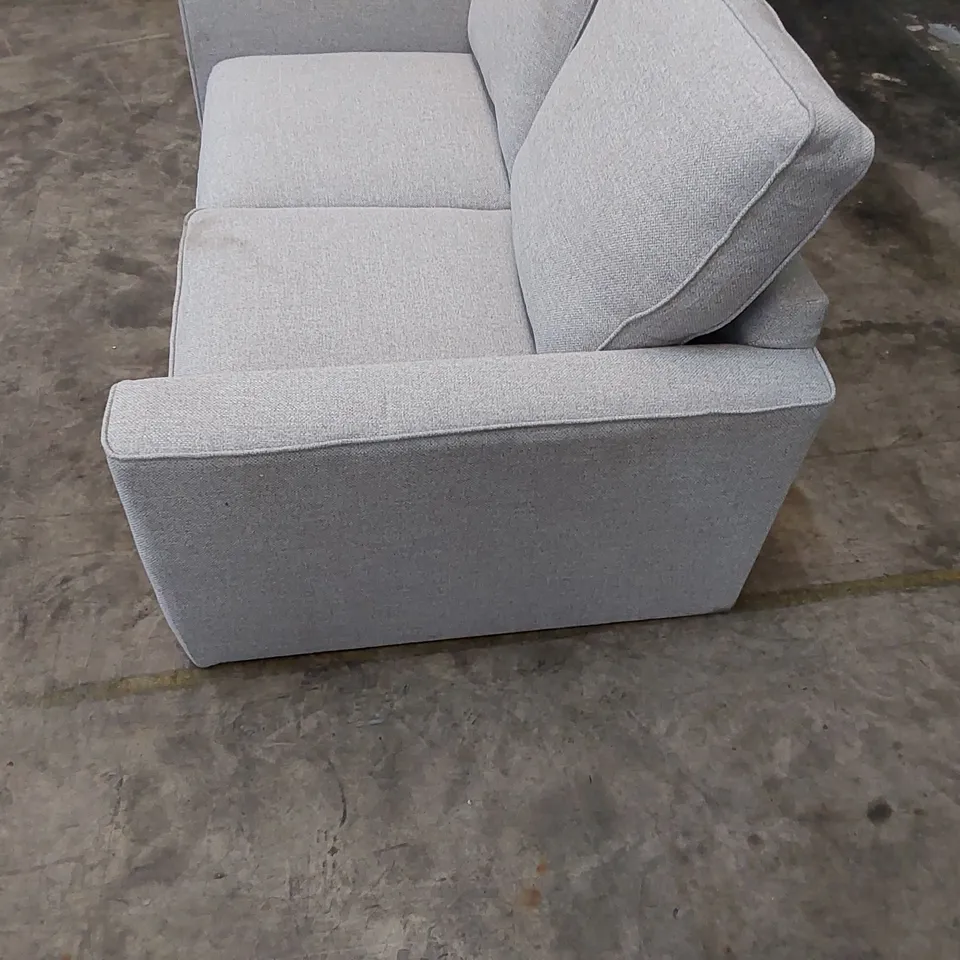 DESIGNER 2 SEATER SOFA IN GREY FABRIC