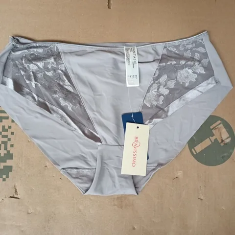BRAVISSIMO ILLUSION BRIEF IN SILVER GREY SIZE LARGE