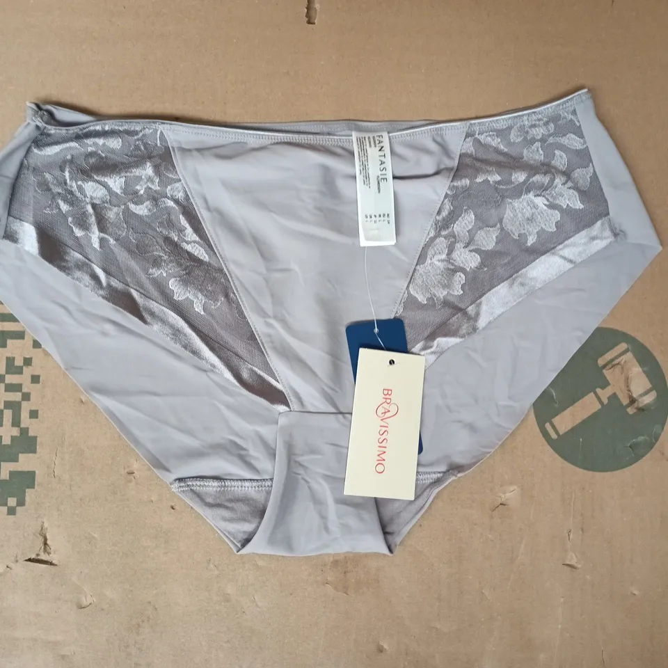 BRAVISSIMO ILLUSION BRIEF IN SILVER GREY SIZE LARGE