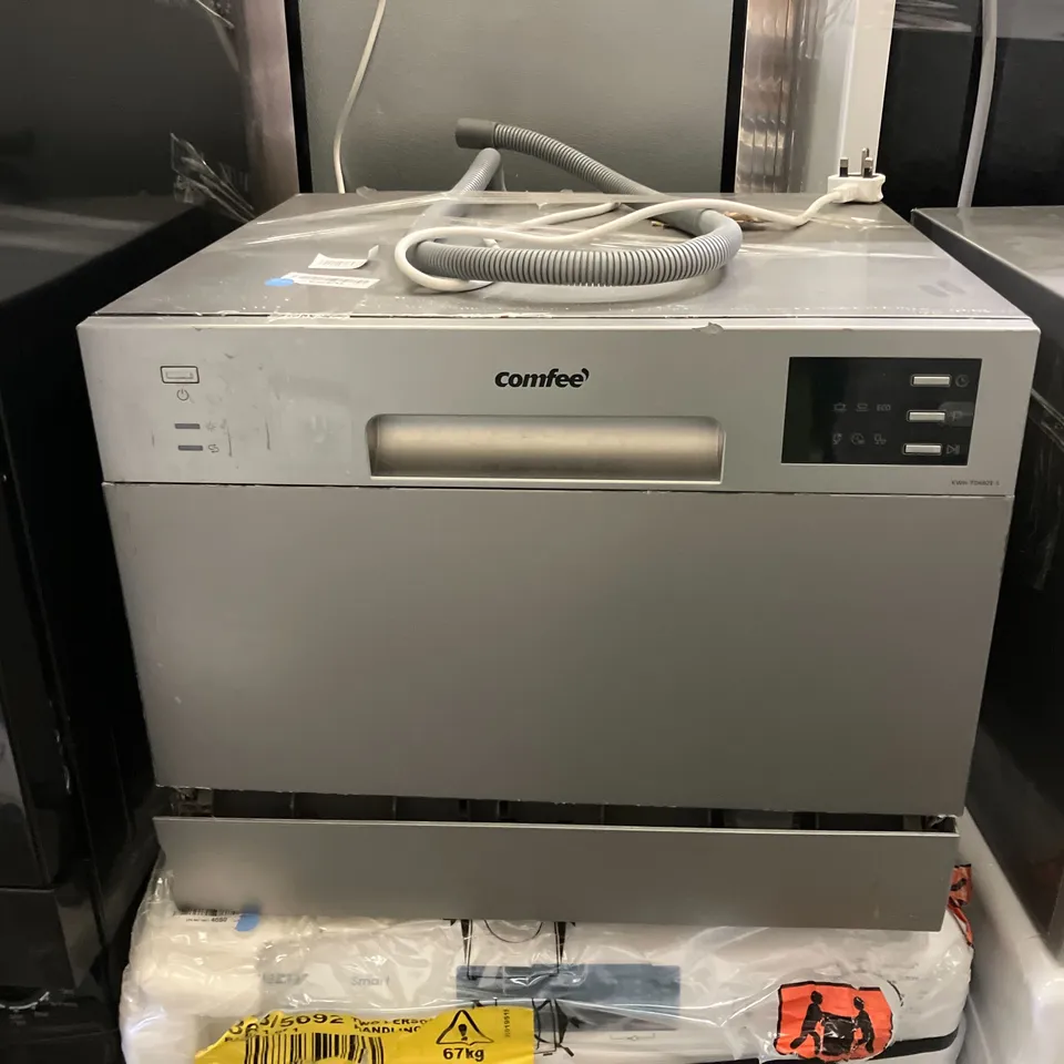 COMFEE KWH-TD602E-S FREESTANDING TABLE TOP COMPACT DISHWASHER SILVER - UNPROCESSED RAW RETURN 