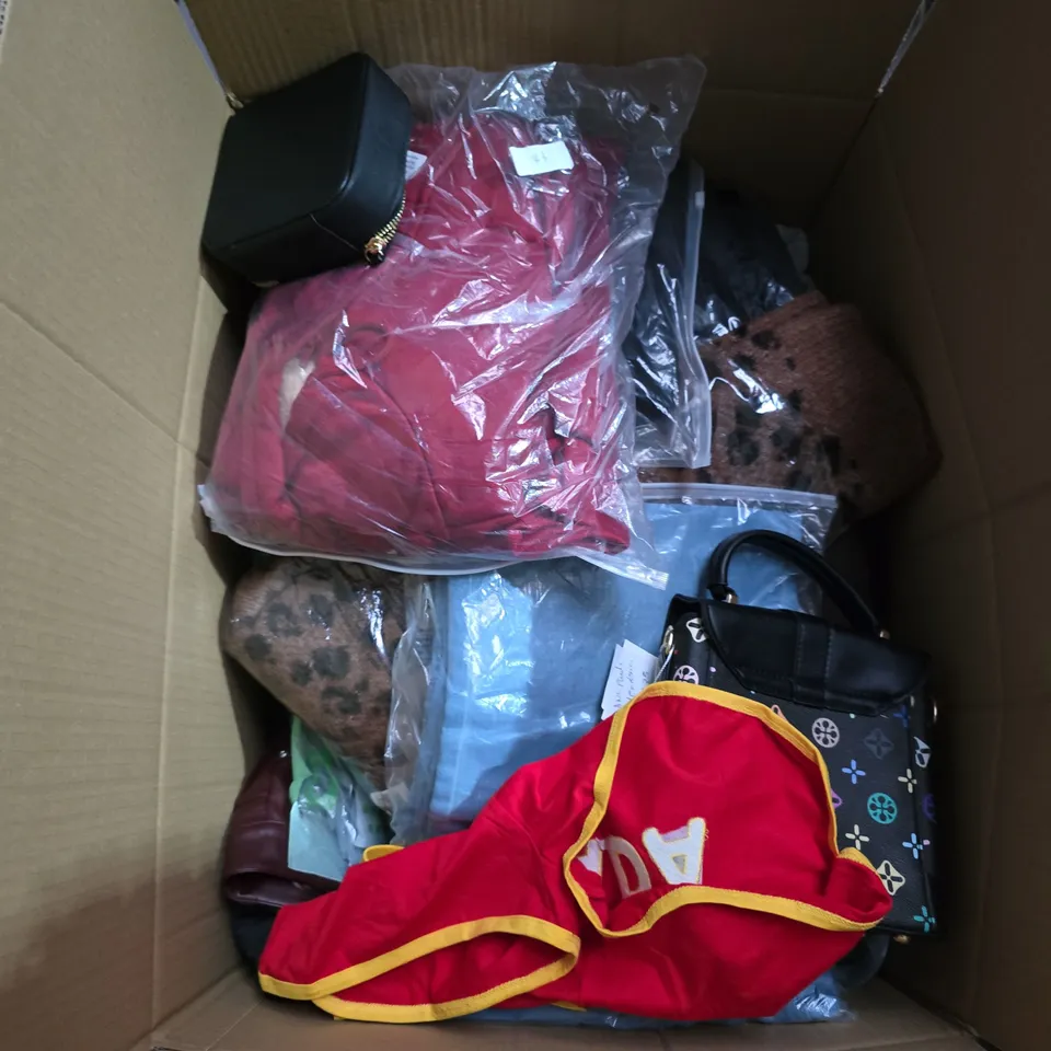 APPROXIMATELY 25 ASSORTED CLOTHING AND FASHION PRODUCTS IN VARIOUS STYLES AND SIZES - COLLECTION ONLY