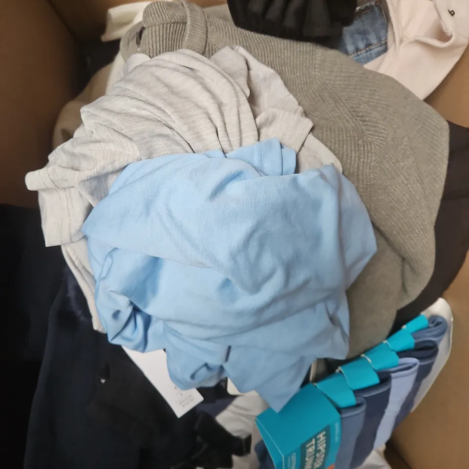 APPROXIMATELY 20 ASSORTED CLOTHING PRODUCTS IN VARIOUS STYLES & SIZES TO INCLUDE JUMPERS, T-SHIRTS, DRESSES ETC