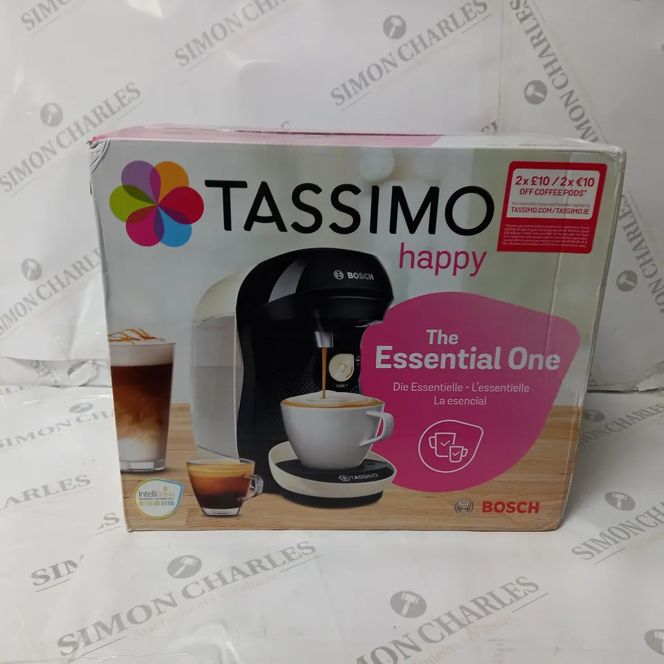 BOXED BOSCH TASSIMO HAPPY POD COFFEE MACHINE - TAS1007GB RRP £106