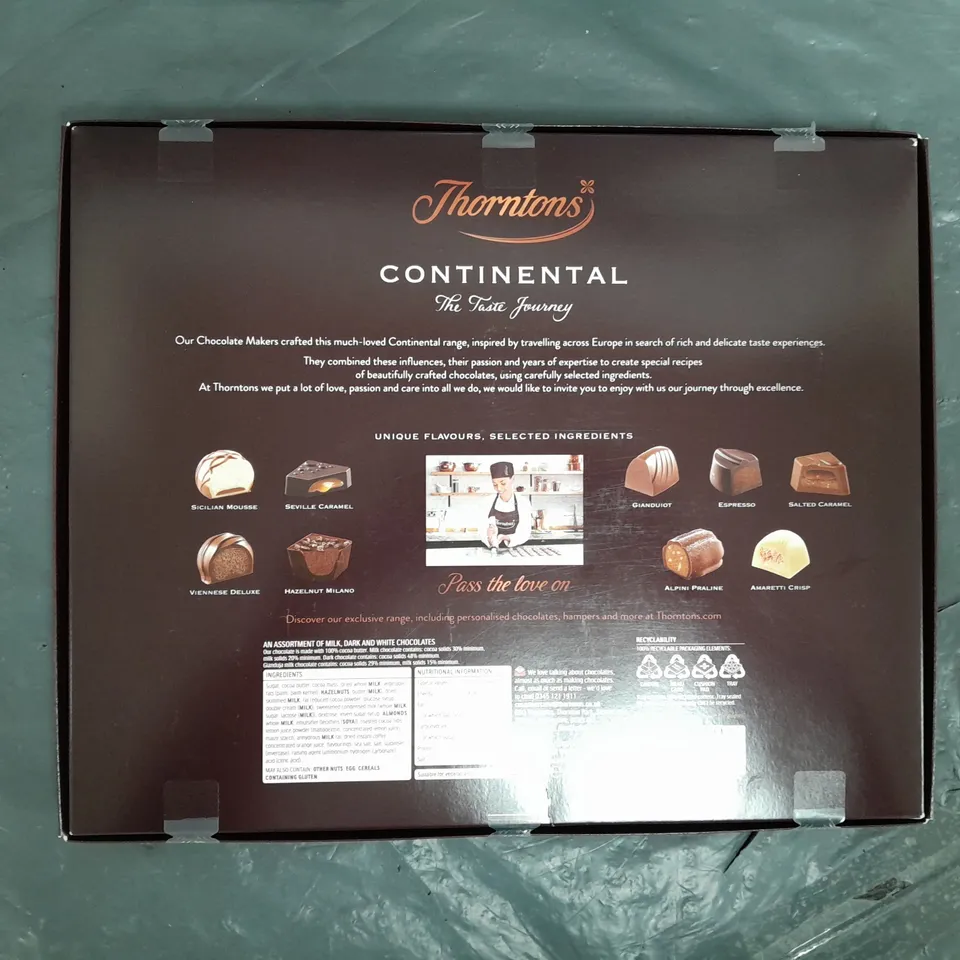 THORNTONS CONTINENTAL THE TASTE JORNEY SELECTION BOX