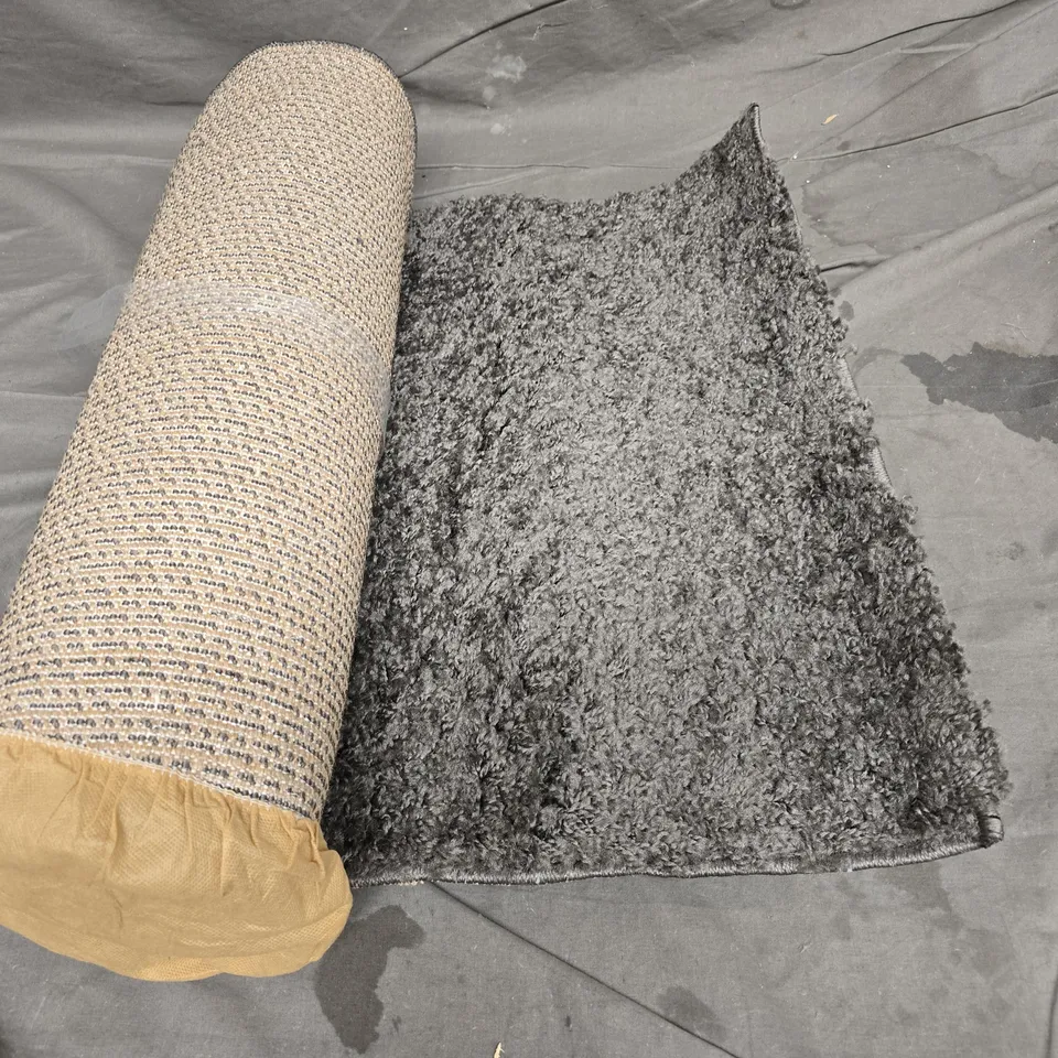 MARKHOR DREAM SHAGGY GREY RUG - 60 X 220CM