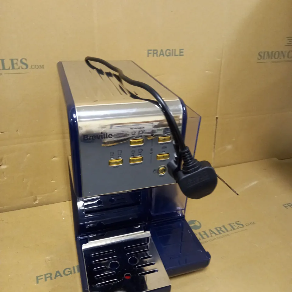BREVILLE ONE-TOUCH COFFEEHOUSE COFFEE MACHINE - NAVY BLUE