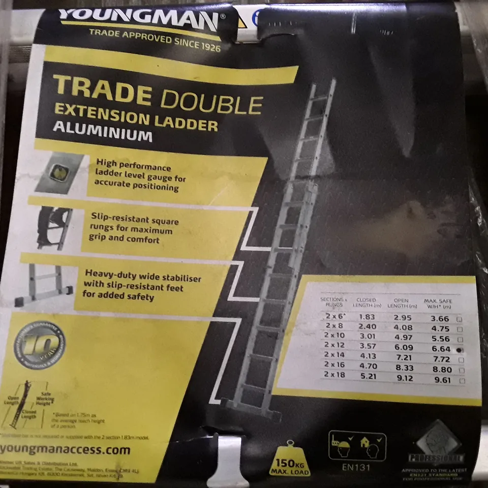 YOUNGMAN ALUMINIUM EXTENSION LADDER
