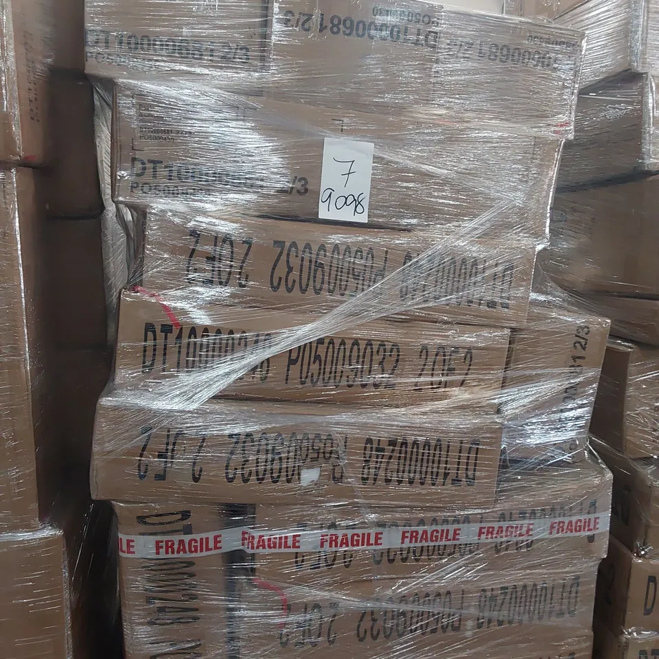 PALLET OF ASSORTED BOXED DINING TABLE PARTS 