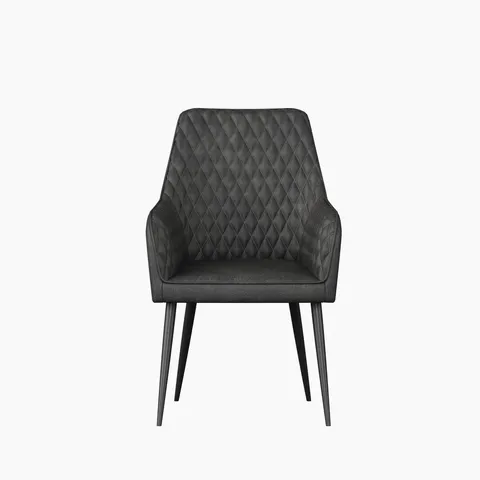 BOXED PAIR OF ELLA DINING CHAIRS - GREY (1 BOX)