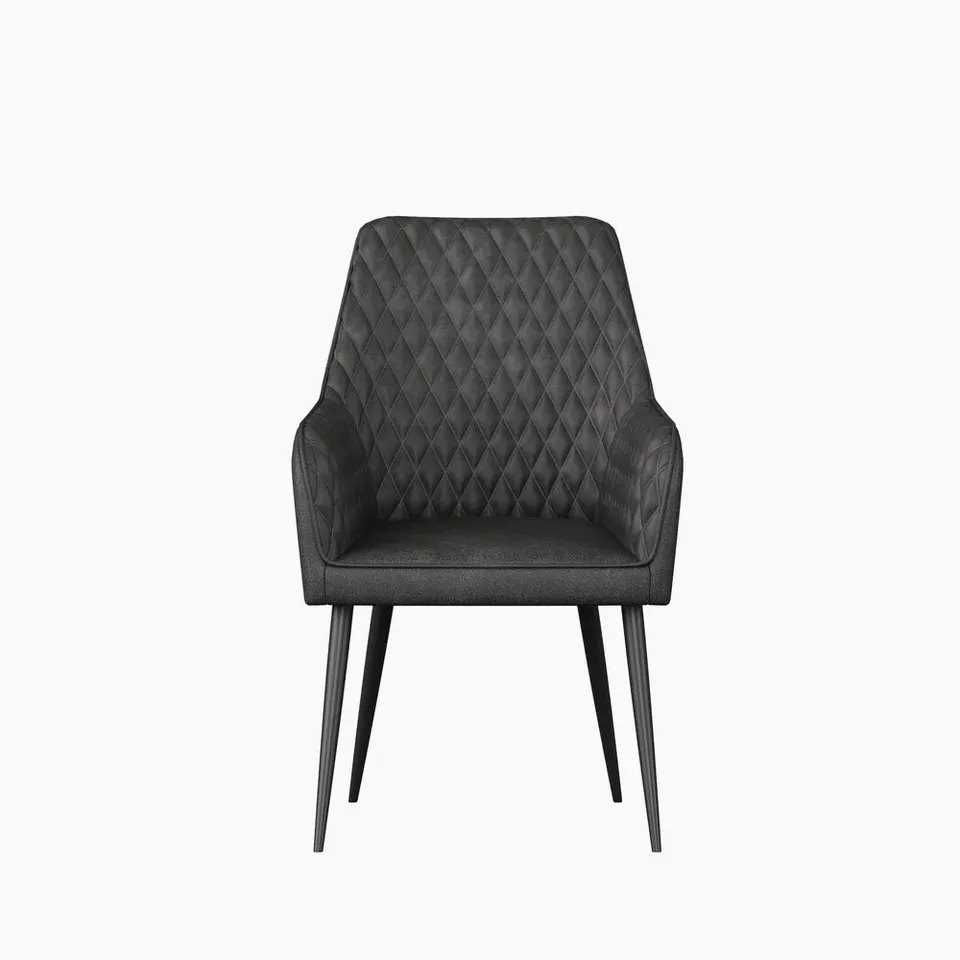 BOXED PAIR OF ELLA DINING CHAIRS - GREY (1 BOX)