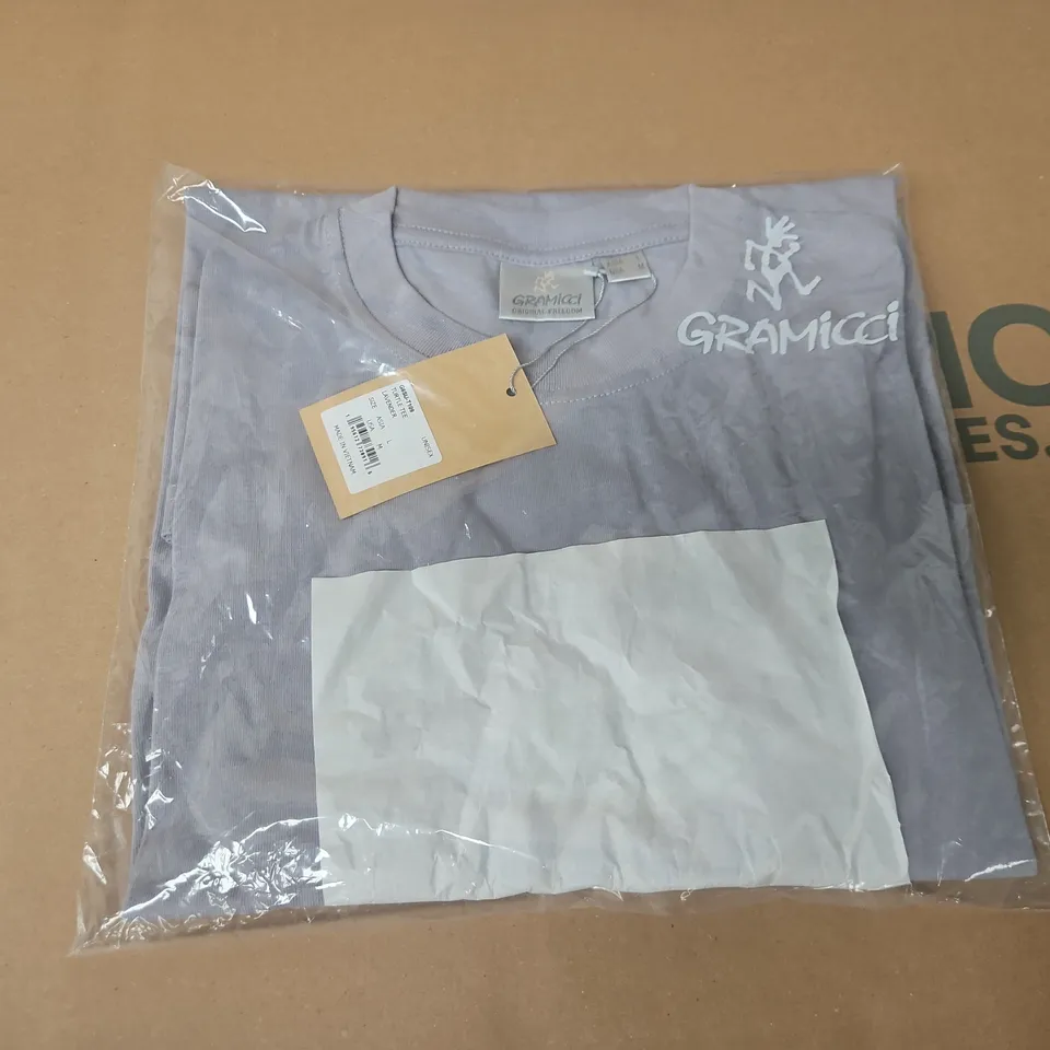 BAGGED GRAMICCI TURTLE TEE IN LAVENDER - USA M
