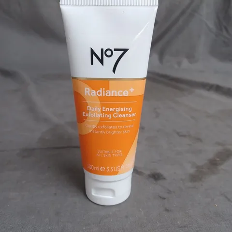 NO7 RADIANCE+ DAILY ENERGISING EXFOLIATING CLEANSER 100ML