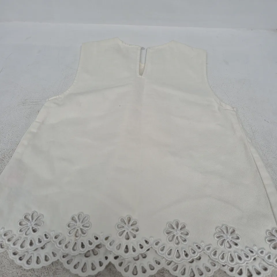 NOBODY'S CHILD WHITE SLEEVELESS DRESS – UK 8