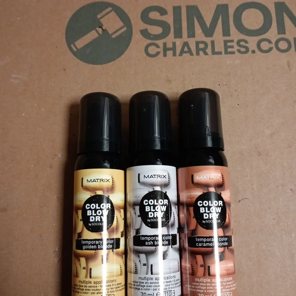 BOX OF APPROXIMATELY 20 ASSORTED MATRIX BLOW DRY TEMP COLOUR 