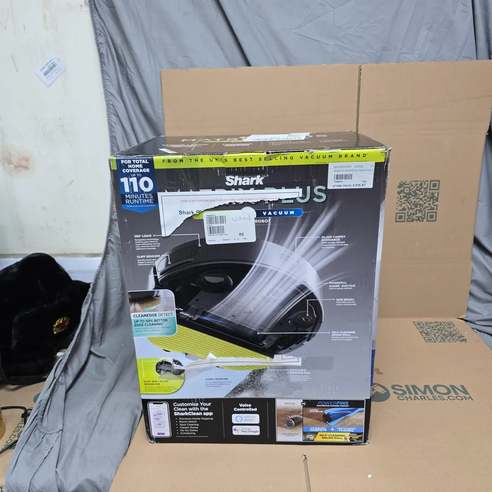 SHARK MATRIX PLUS MOP 2-IN-1 VACUUM – SELF-EMPTY ROBOT (BOXED)