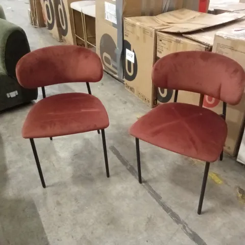 DANETTI CREE VELVET DINING CHAIR - SET OF 2