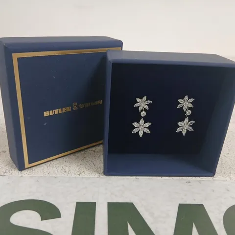 BUTLER & WILSON FLOWER EARRINGS
